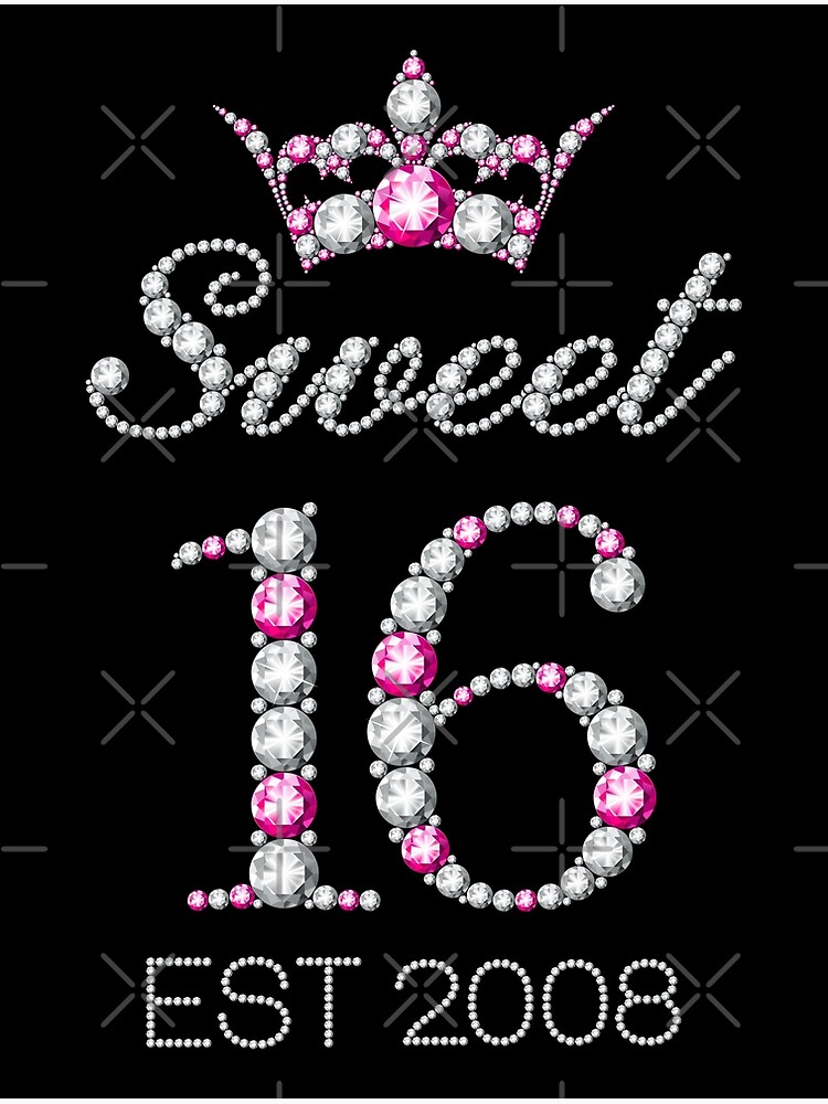 sweet-16th-birthday-girl-s-greeting-card-for-sale-by-iclipart-redbubble for 16th Birthday Free Sweet 16 Printables Sweet 16th Birthday girl's