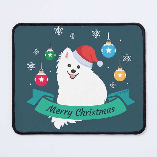 Item preview, A Merry Christmas from Japanese Spitz Dog Santa designed and sold by kamahachi.
