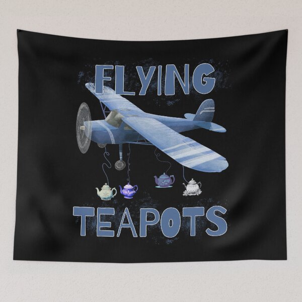 Item preview, Flying teapots airplane designed and sold by youraircraftart.