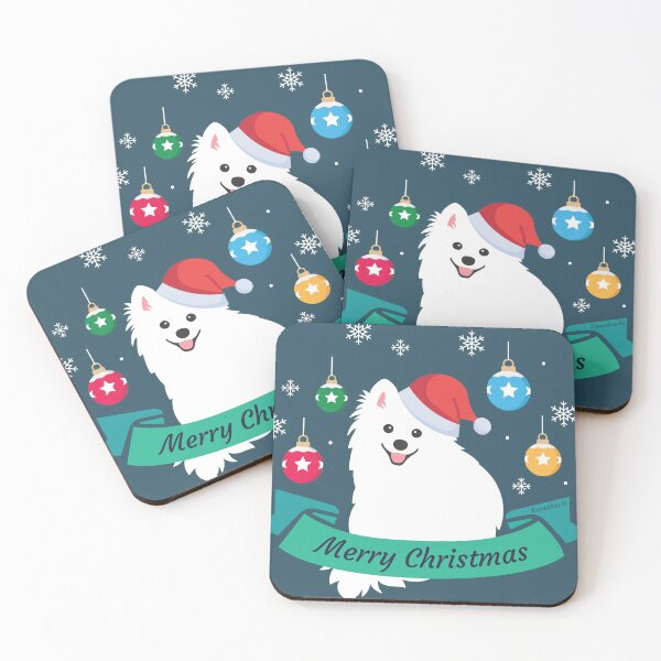 Item preview, A Merry Christmas from Japanese Spitz Dog Santa designed and sold by kamahachi.