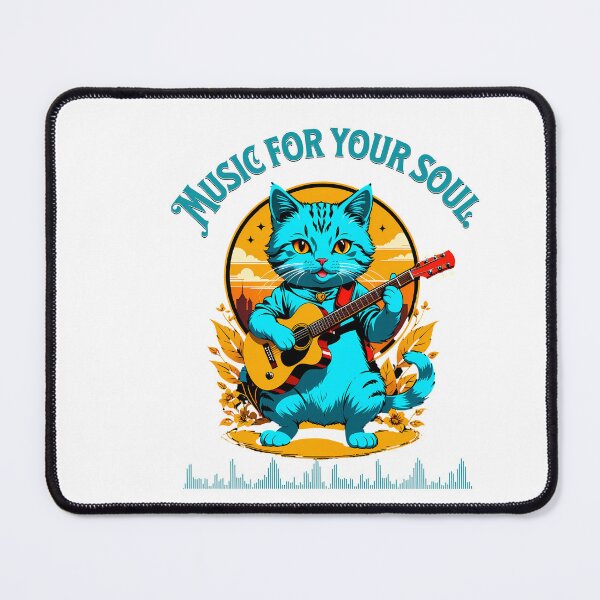Item preview, Feline Serenade: Cat with Guitar in Digital Art designed and sold by Artedig.