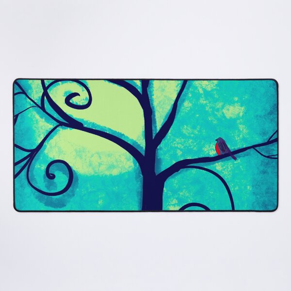 Item preview, Turquoise tree of life, colour happy tree birds,happy art designed and sold by wrightsonarts.