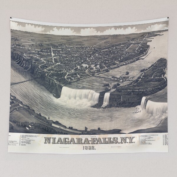 Item preview, Map of Niagara Falls, gorgeous honeymoon destination circa 1882 designed and sold by Glimmersmith.