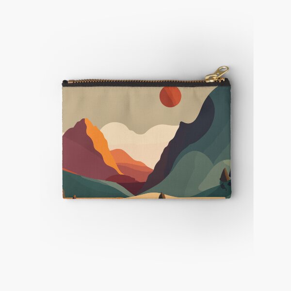 Item preview, Vibrant Mountains, Scattered Trees With A Red-Glowing Sun - Phone Cases designed and sold by thespecialtyhub.