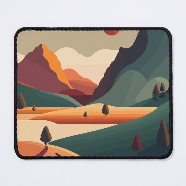 Item preview, Vibrant Mountains, Scattered Trees With A Red-Glowing Sun - Phone Cases designed and sold by thespecialtyhub.