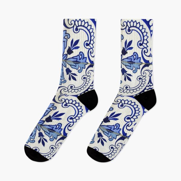Item preview, Blue and white patterned Portuguese azulejos, Porto designed and sold by Julie Dawn Fox.