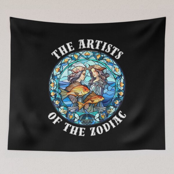 Item preview, The Artists Of The Zodiac. pisces symbol designed and sold by ZodiacWonders.