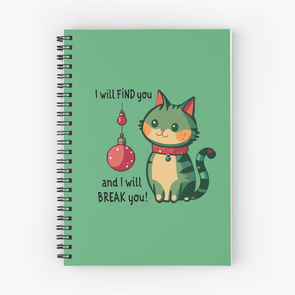 Item preview, Christmas Cat I will Find You and I will Break you designed and sold by AntiqueImages.