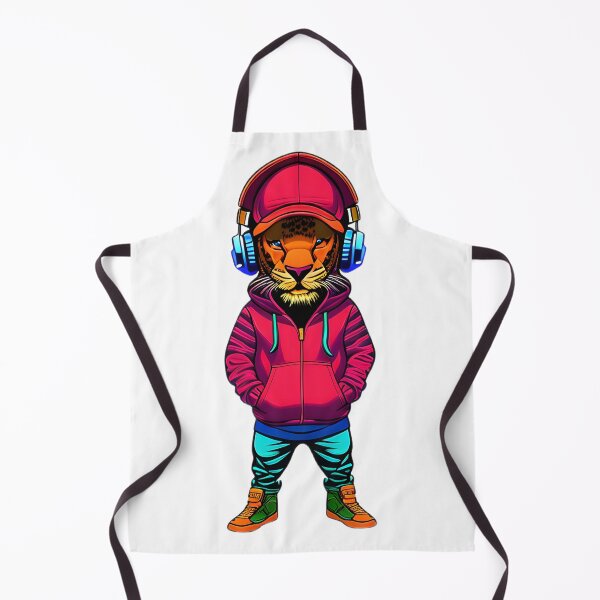 Item preview, Cartoon lion in hoodies and headphones designed and sold by ArtBoom73.