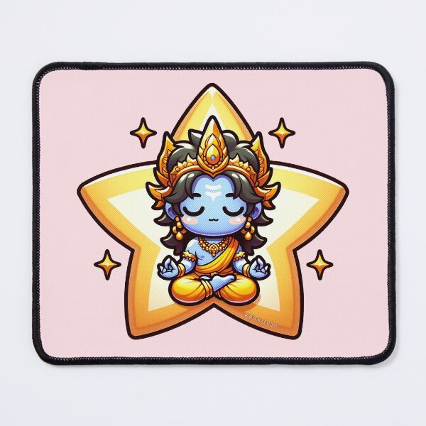 Item preview, Vishnu Meditating Cartoon designed and sold by PickledjoArt.