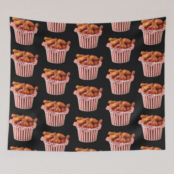 Item preview, Red and White Bucket of Fried Crispy Chicken designed and sold by Alicia Chee.