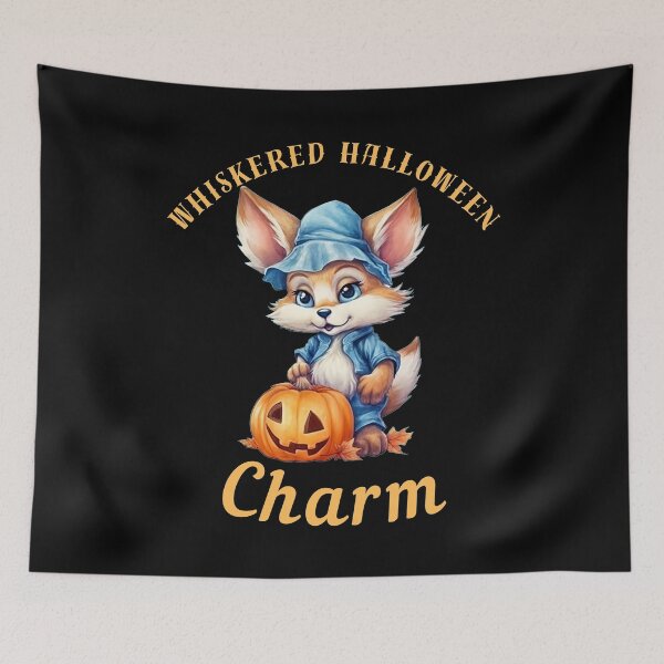 Item preview, Whiskered Halloween Charm. fox saying designed and sold by FoxVibes.