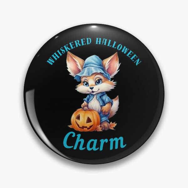 Item preview, Whiskered Halloween Charm. vintage fox designed and sold by FoxVibes.