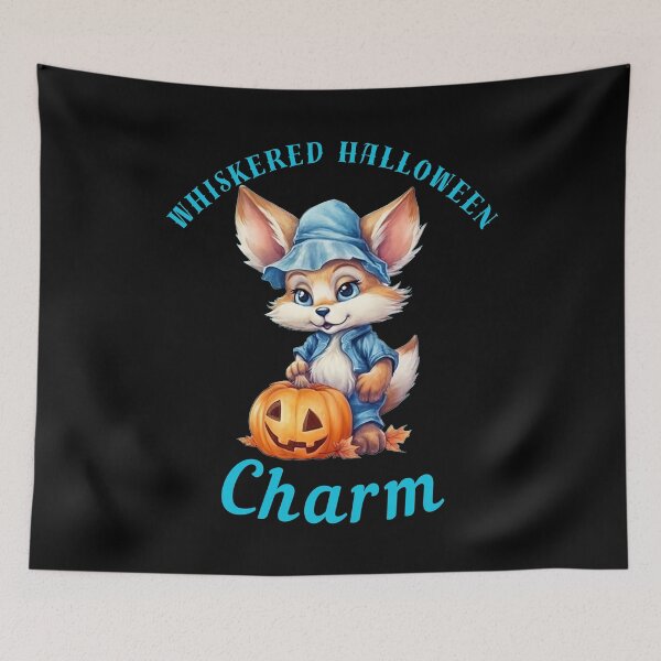 Item preview, Whiskered Halloween Charm. vintage fox designed and sold by FoxVibes.