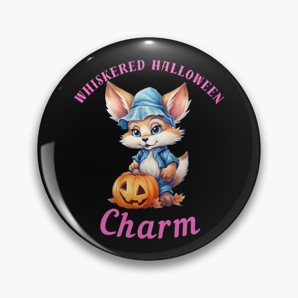 Item preview, Whiskered Halloween Charm. fox foxes designed and sold by FoxVibes.