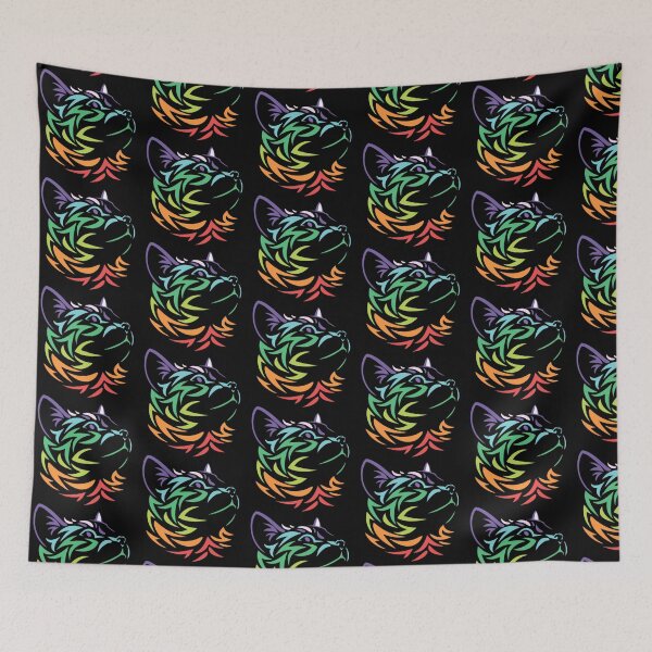 Item preview, colorful cat graphic design designed and sold by LionessLove.