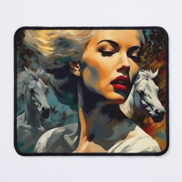 Item preview, Female Theme Art About Women Original Artwork Beautiful Women Wild Horses B190-1 designed and sold by MPCFICTION.