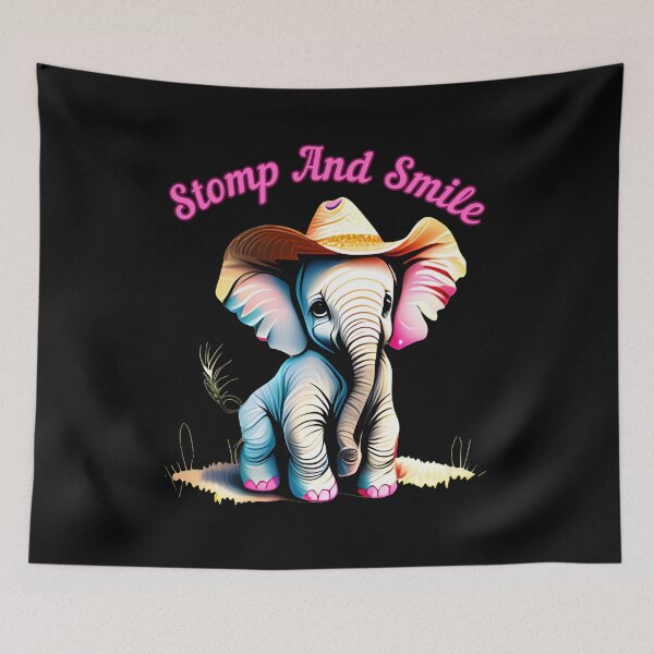 Item preview, Stomp And Smile. elephant head designed and sold by ElephantVibes.