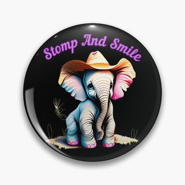 Item preview, Stomp And Smile. elephant face designed and sold by ElephantVibes.