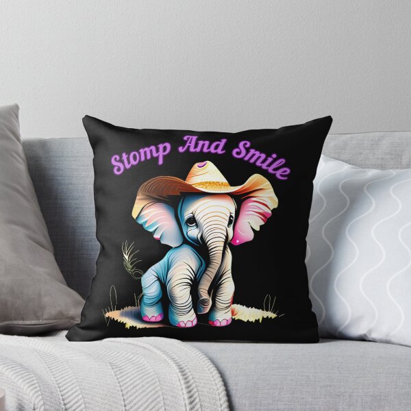 Item preview, Stomp And Smile. elephant face designed and sold by ElephantVibes.
