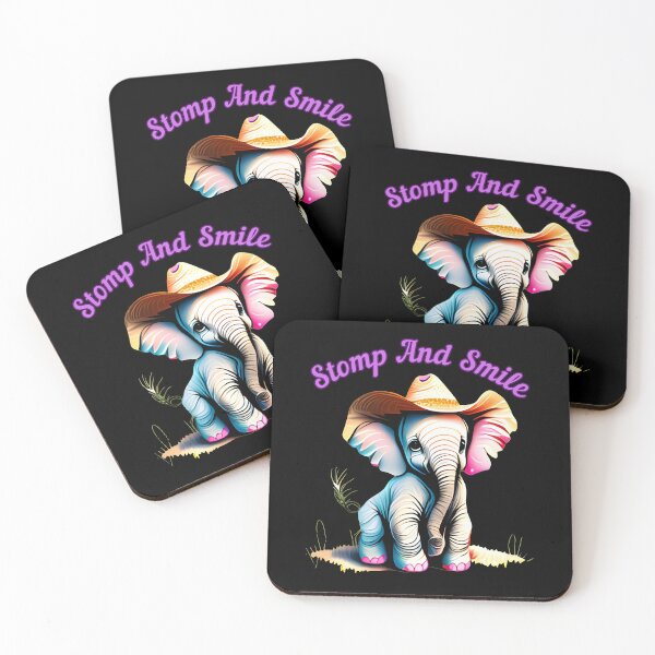 Item preview, Stomp And Smile. elephant face designed and sold by ElephantVibes.