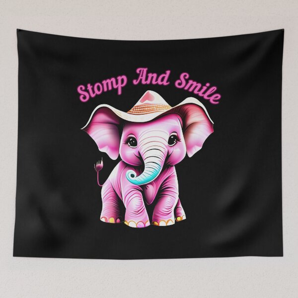Item preview, Stomp And Smile. elephant saying designed and sold by ElephantVibes.
