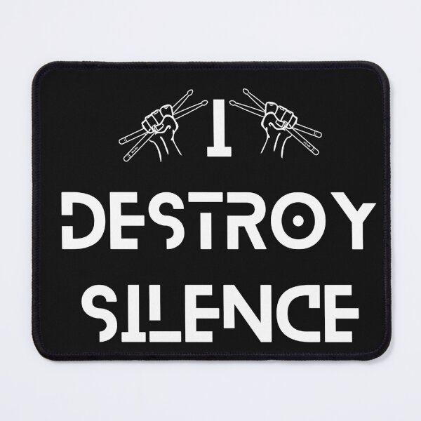 Item preview, Funny Music Drums I Destroy Silence - For Drummer designed and sold by Clouth Clothing ⭐⭐⭐⭐⭐.