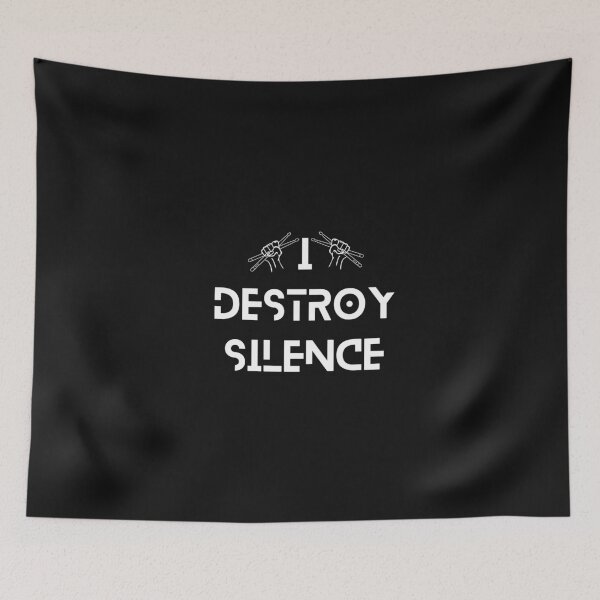 Item preview, Funny Music Drums I Destroy Silence - For Drummer designed and sold by Clouth Clothing  ⭐⭐⭐⭐⭐.
