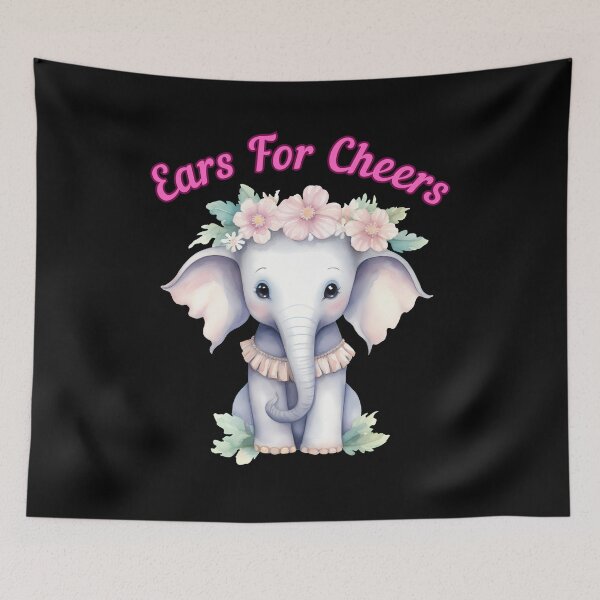 Item preview, Ears For Cheers. elephant head designed and sold by ElephantVibes.