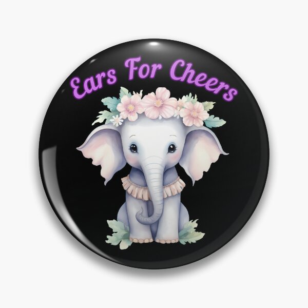 Item preview, Ears For Cheers. elephant face designed and sold by ElephantVibes.
