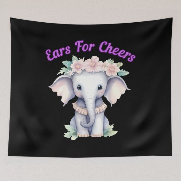 Item preview, Ears For Cheers. elephant face designed and sold by ElephantVibes.