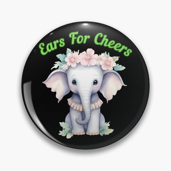 Item preview, Ears For Cheers. elephant portrait designed and sold by ElephantVibes.
