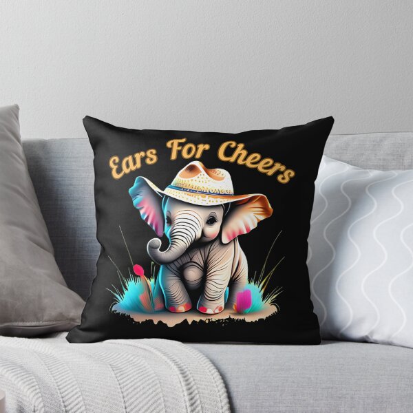 Item preview, Ears For Cheers. watercolor elephant designed and sold by ElephantVibes.