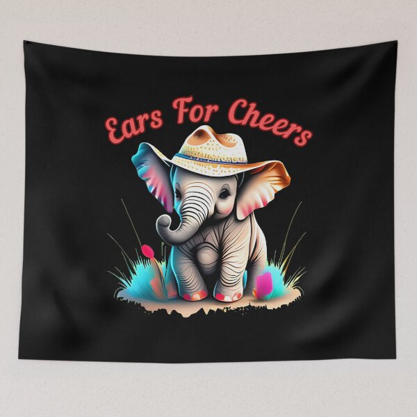 Item preview, Ears For Cheers. happy elephant designed and sold by ElephantVibes.