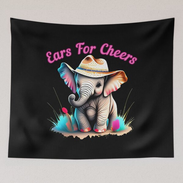 Item preview, Ears For Cheers. elephant saying designed and sold by ElephantVibes.