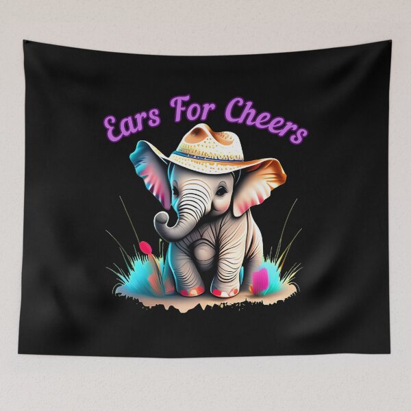 Item preview, Ears For Cheers. elephant quote designed and sold by ElephantVibes.