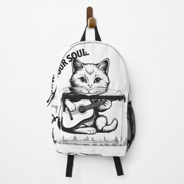 Item preview, Feline harmony: Discover the musical world of the cat with guitar designed and sold by Artedig.
