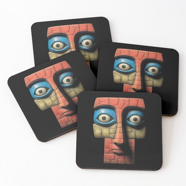 Item preview, Surreal Puzzle Cubic Human Head - Modern Abstract Art designed and sold by MadeByRobots.