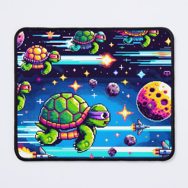 Item preview, Pixel Space Turtles Arcade Odyssey designed and sold by inkArtistryfine.