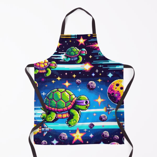 Item preview, Pixel Space Turtles Arcade Odyssey designed and sold by inkArtistryfine.