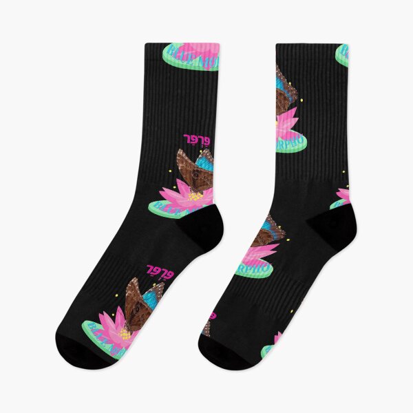 Item preview, Blue Butterfly on a Pink Lotus Flower designed and sold by DCM MERCH on Amazon.