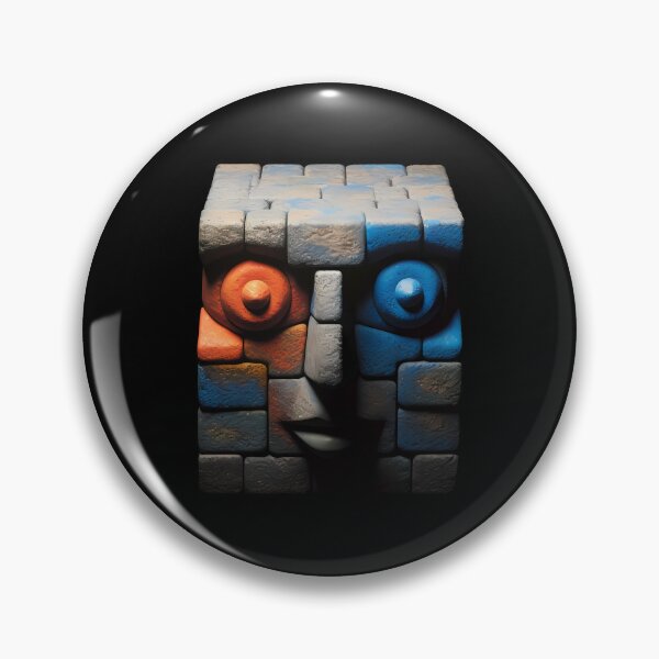 Item preview, Surreal Puzzle Cubic Placid Human Head - Cube Modern Abstract Art designed and sold by MadeByRobots.