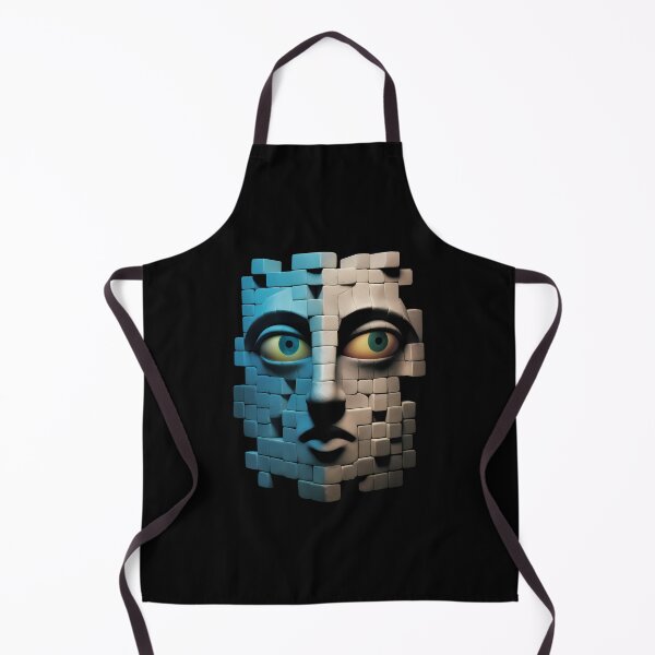 Item preview, Surreal Puzzle Cubic Placid Human Head - Cube Modern Abstract Art designed and sold by MadeByRobots.
