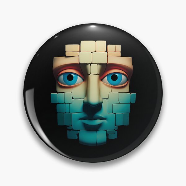 Item preview, Surreal Puzzle Cubic  Human Head - Cube Modern Abstract Art Expression designed and sold by MadeByRobots.