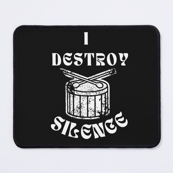 Item preview, Funny Music Drums I Destroy Silence - For Drummer designed and sold by Clouth Clothing ⭐⭐⭐⭐⭐.