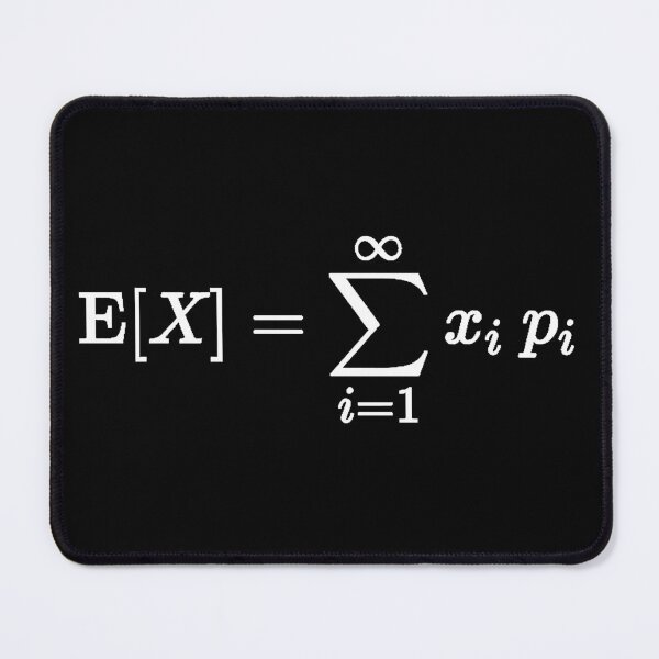 Item preview, expectation value of random variable, math, probability and statistics designed and sold by NoetherSym.