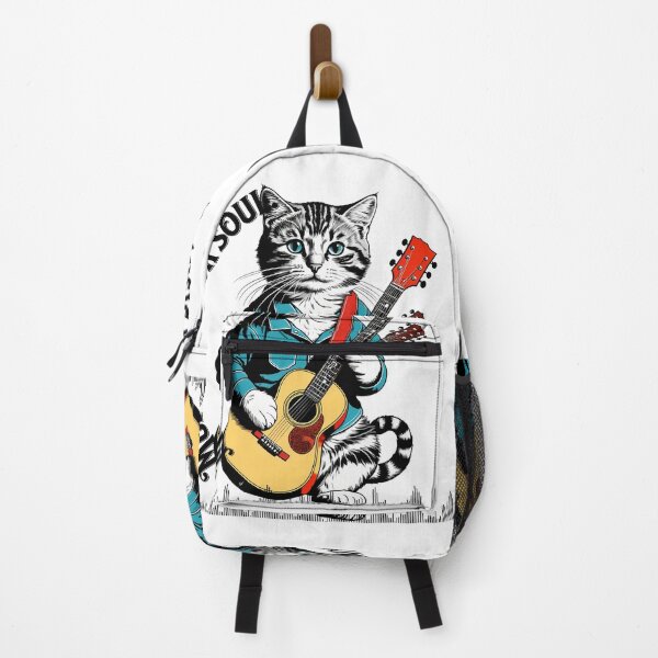 Item preview, When purrs meet melodies: Cat with guitar designed and sold by Artedig.