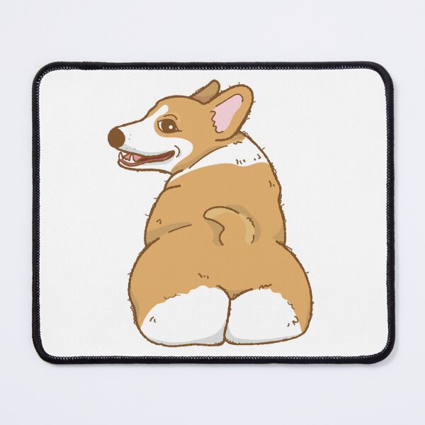 Item preview, Cute and Funny Orange and White Corgi Butt Drawing designed and sold by LionessLove.