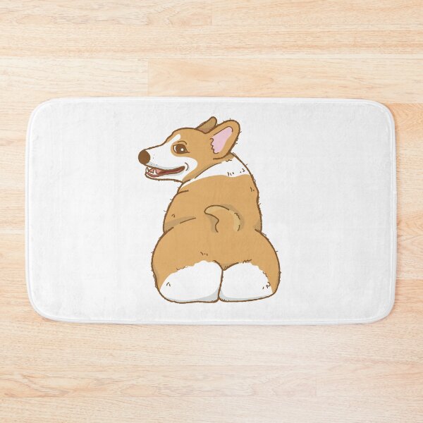 Item preview, Cute and Funny Orange and White Corgi Butt Drawing designed and sold by LionessLove.