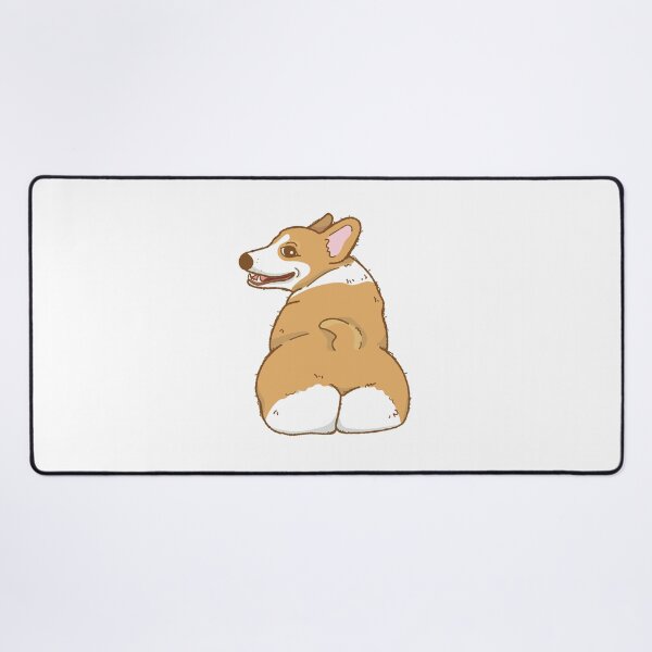 Item preview, Cute and Funny Orange and White Corgi Butt Drawing designed and sold by LionessLove.